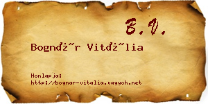 Bognár Vitália névjegykártya